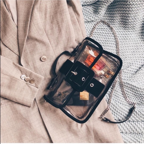 Zara Vinyl Leather Trim Bloggers Fav Crossbody Bag - Picture 2 of 6